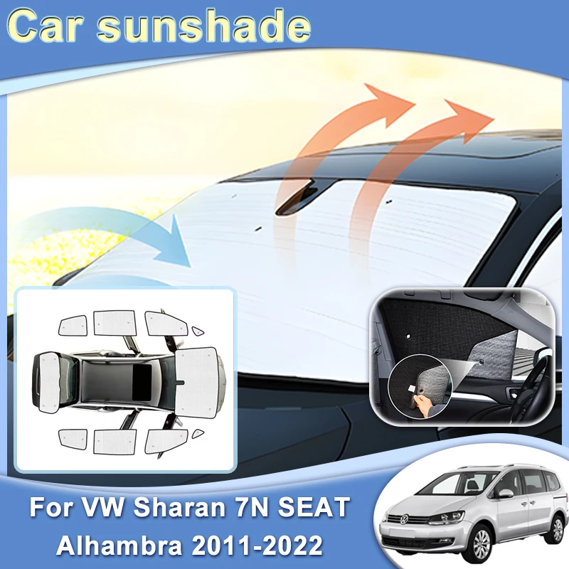 

Автомобильный солнцезащитный козырек для Volkswagen Sharan 7N SEAT Alhambra 2011-2022, солнцезащитный козырек, защита от ультрафиолета, автоинструмент, аксессуары