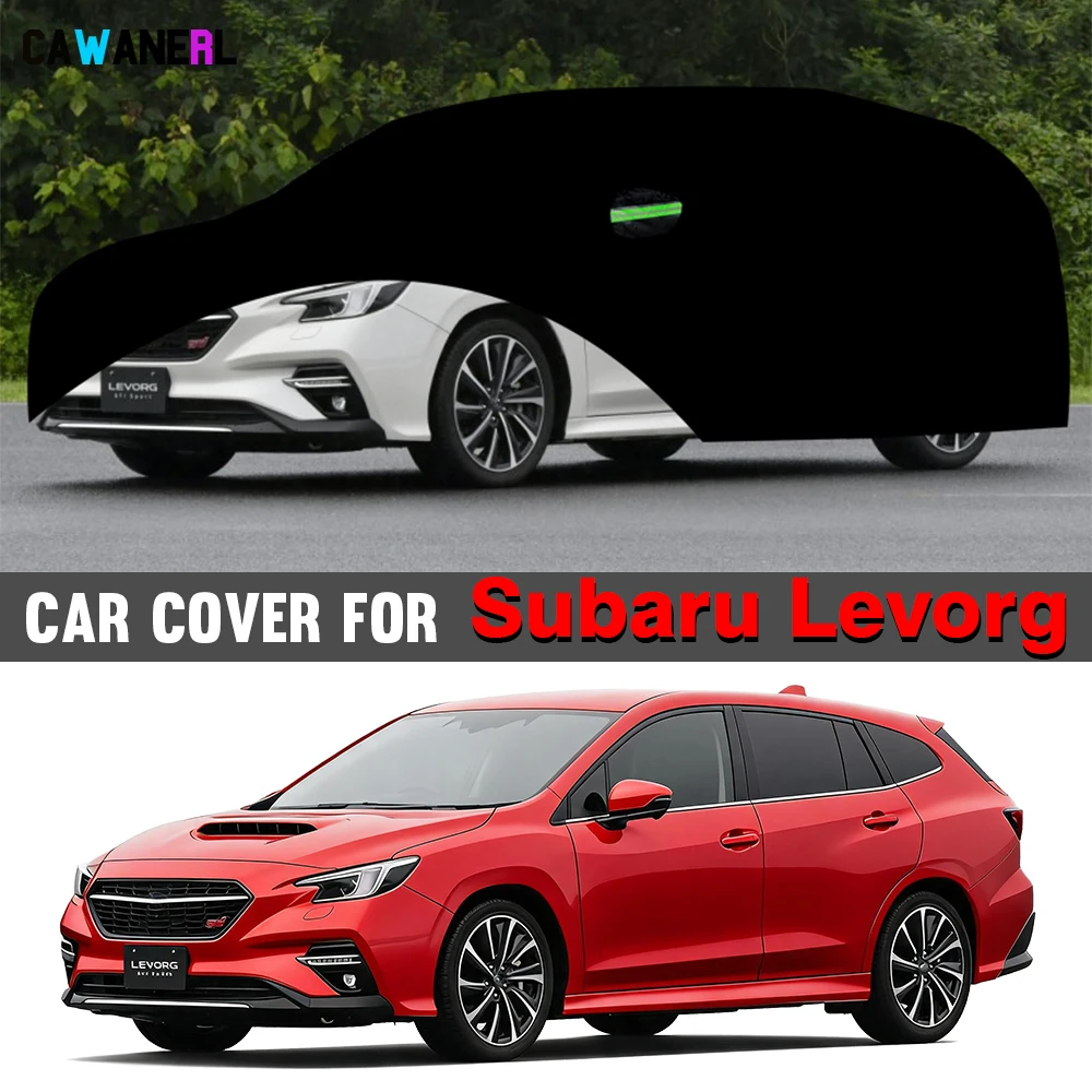 Black Car Cover Sun Rain Snow Wind Scratch Resistant Waterproof Auto Cover For Subaru Levorg 2014-2027