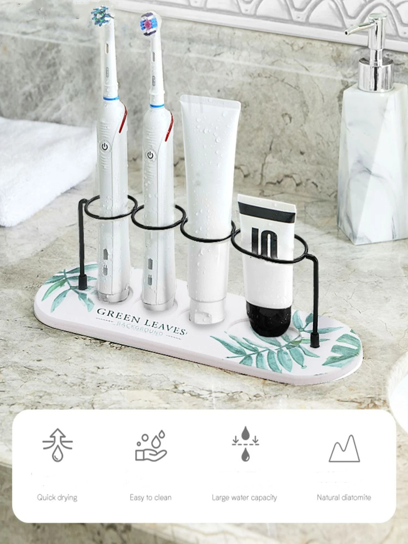 XINCHEN Toothbrush Holder Multifunction Base Frame Storage Rack Bath Accessories Tooth Brush toothpaste Stand Shelf Cup holder