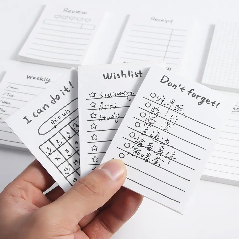 Writing Pads Small Checklist Student Stationery Plan Notebook Notebook Sticky Notes To Do List Tearable Notebook Memo Pads