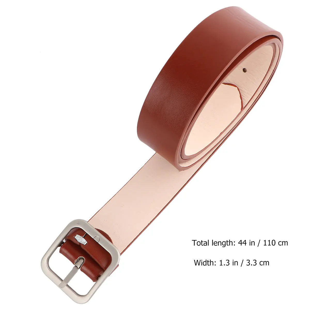 

1Pcs Women Belt Square Buckle Khaki Adjustable 110cm Length 3.3cm Width Casual Belt Female Stylish Waist Hip Gift