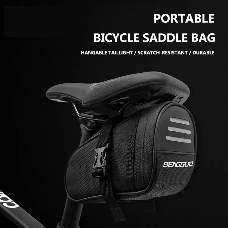حقيبة ذيل دراجة خفيفة للغاية مقاومة للماء لركوب الدراجات، حقيبة سفلية لمقعد الدراجة ذات سعة كبيرة، حقيبة خاصة للركوب في الهواء الطلق