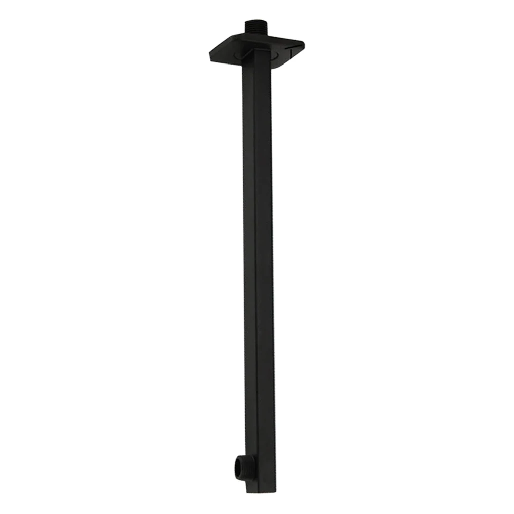 Square Brass Shower Arm Wall Mount Ceiling Shower Bracket Bathroom Bath Extension Pipe, 45cm