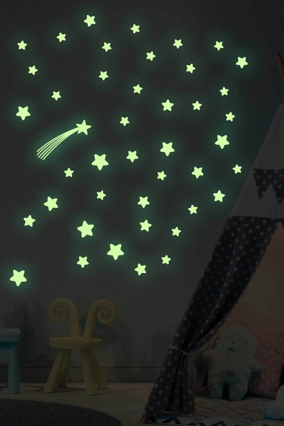 

Night Shining Stars Sticker, Highlighter Kids Room Wall Decoration