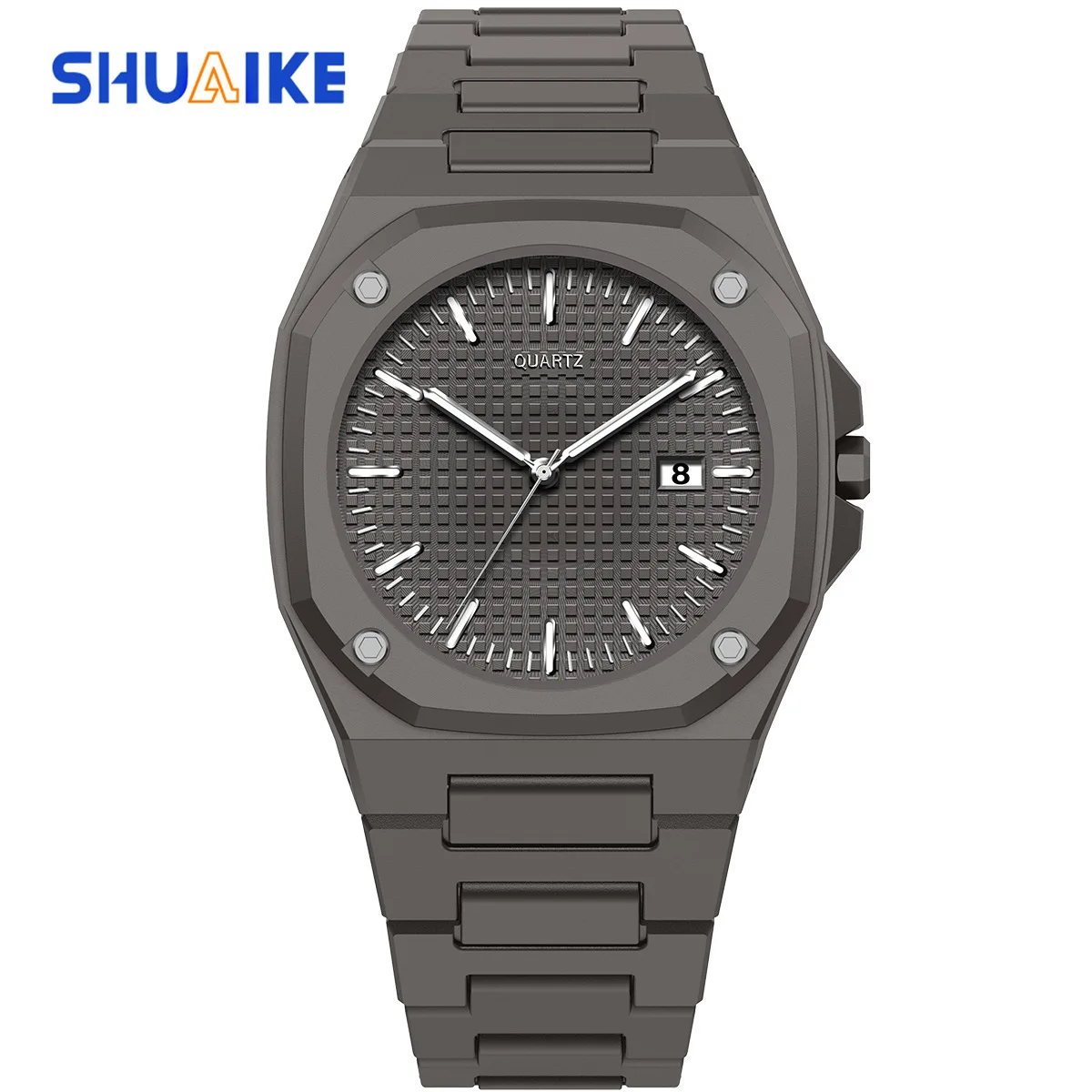 

Men's High-End Waterproof Plastic Quartz Watch Black Dial Luminous Pointers Date Calendar Display Fashion Sports Timepiece