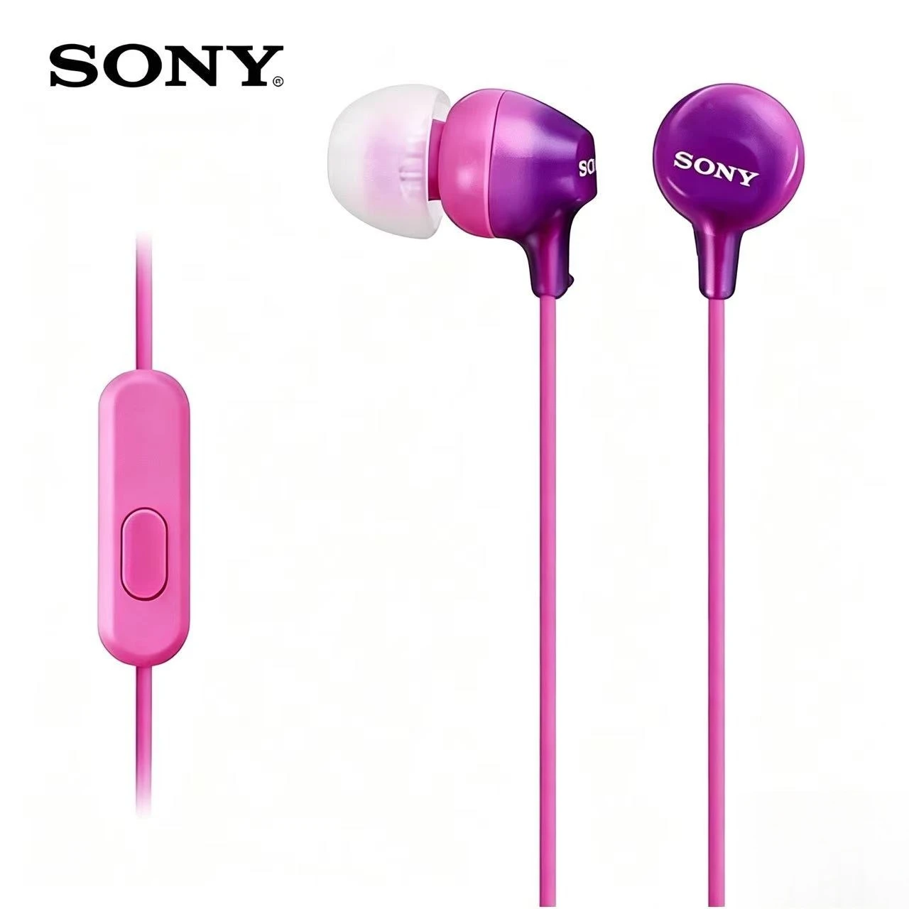 Проводные наушники-вкладыши Sony MDR‑EX15AP с разъемом 3,5 мм, стереонаушники с усиленными басами для смартфонов Проводные наушники-вкладыши Sony MDR‑EX15AP с разъемом 3,5 мм, стереонаушники с усиленными басами для смартфонов