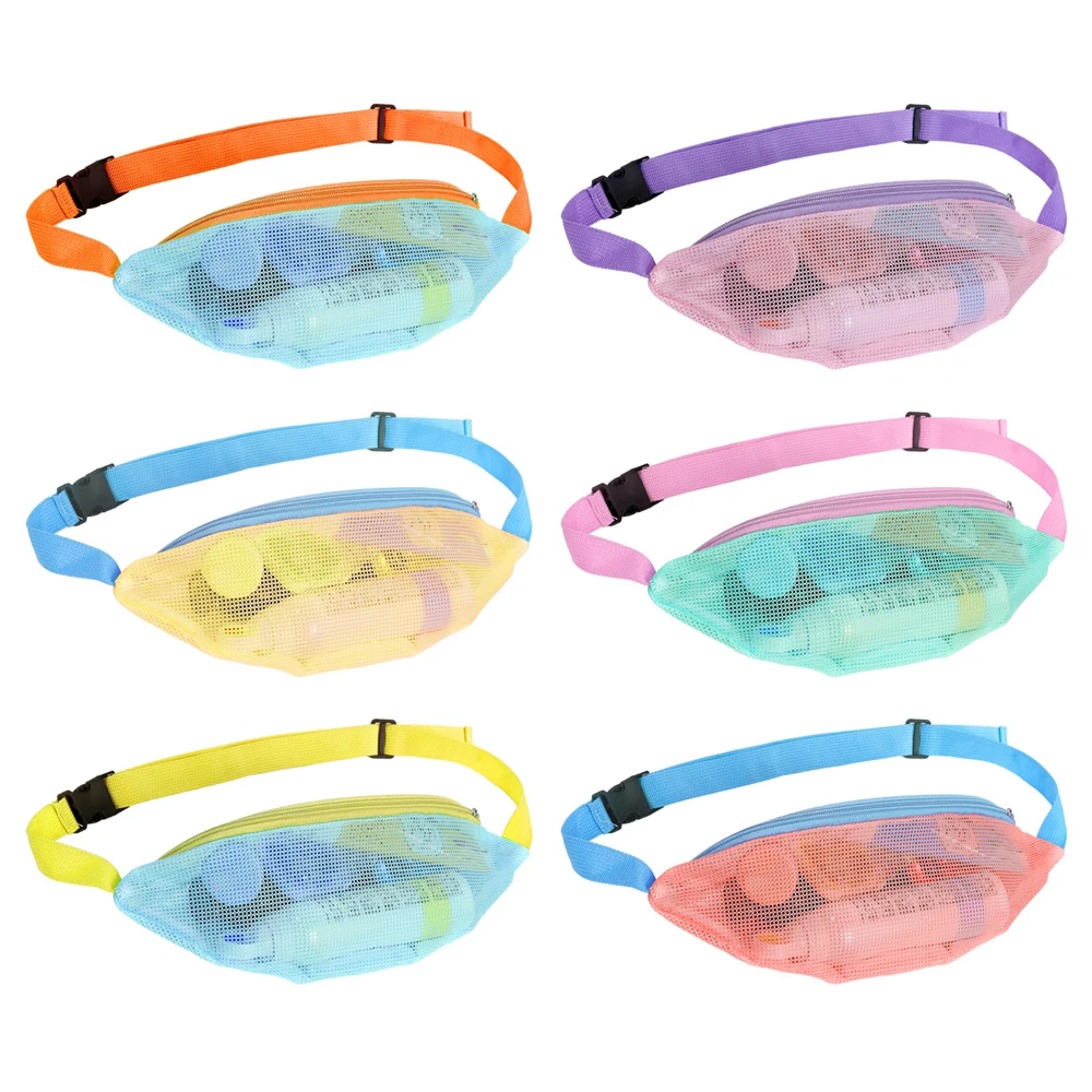 

Дышащая пляжная сетчатая поясная сумка, водонепроницаемый регулируемый ремень, спортивная поясная сумка, складная легкая сумка для мобильного телефона