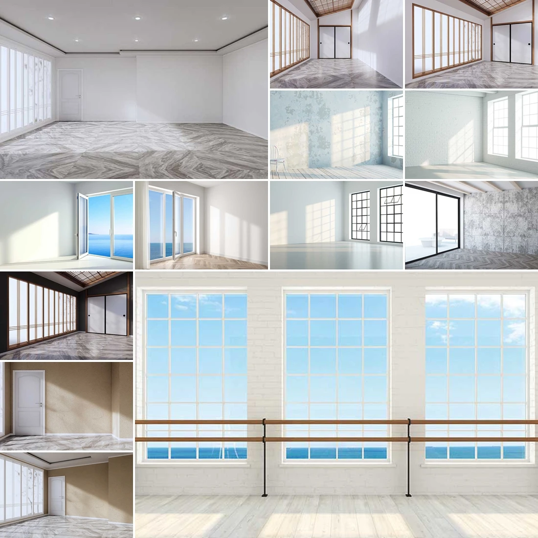 

MOON.QG White Window Wall Frame Background Sunshine Summer Interior Home Decoration Photography Backdrops Wallpaper Photobooth