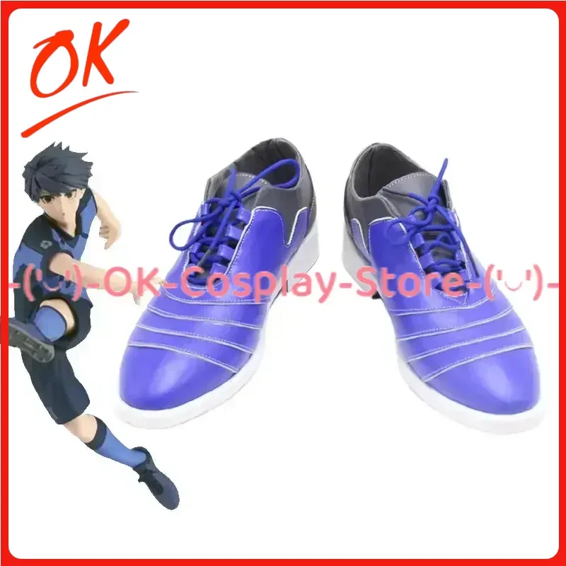 

[Customized] BLUE LOCK Cosplay Shoes Isagi Yoichi Chigiri Hyoma Anime Roleplay Prop Halloween Carnival Party PU Leather Boots
