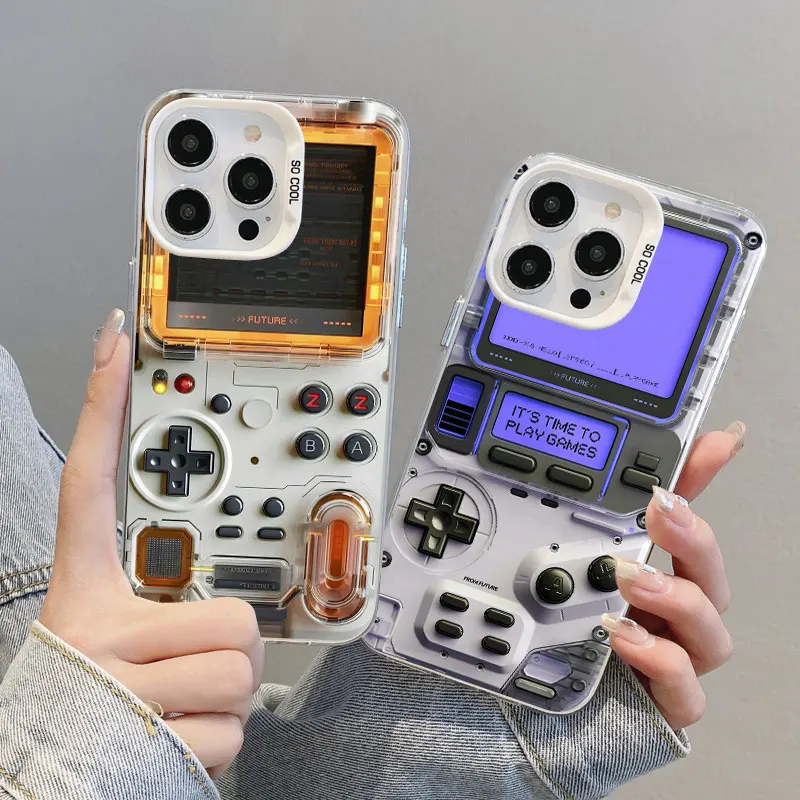 Technologie-Spielkonsole 2D-Druck Handyhülle für iPhone 11 12 13 Mini Pro Max 17 14 15 16 Pro Max Plus Stoßfeste Laser-Schutzhülle – Detail 7