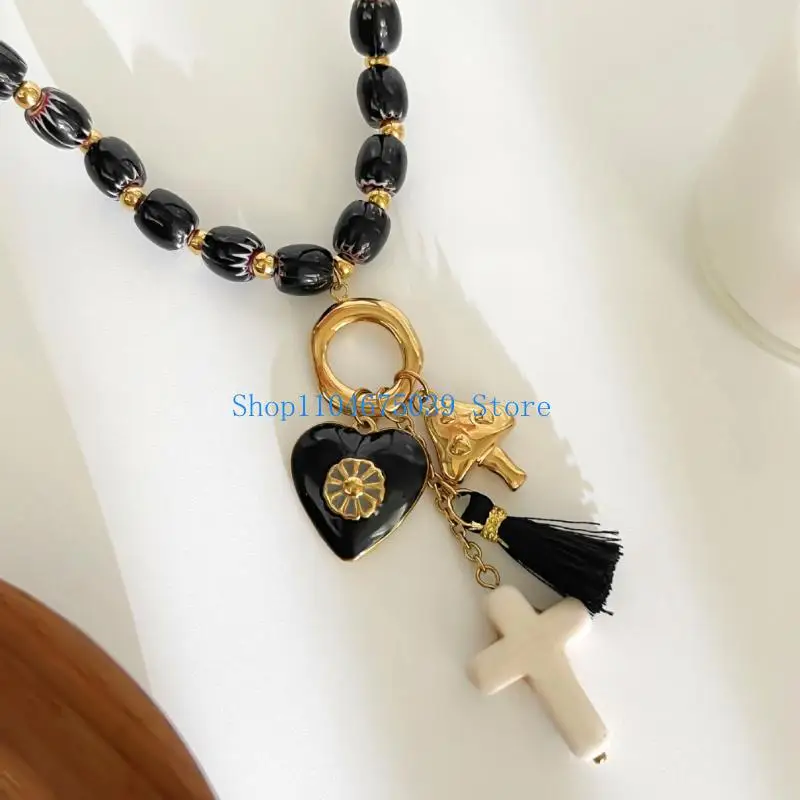 5ASD القوطية القوطية الصلبان قلادة القلادة سلسلة من الفولاذ المقاوم للصدأ من الفولاذ المقاوم للصدأ #2