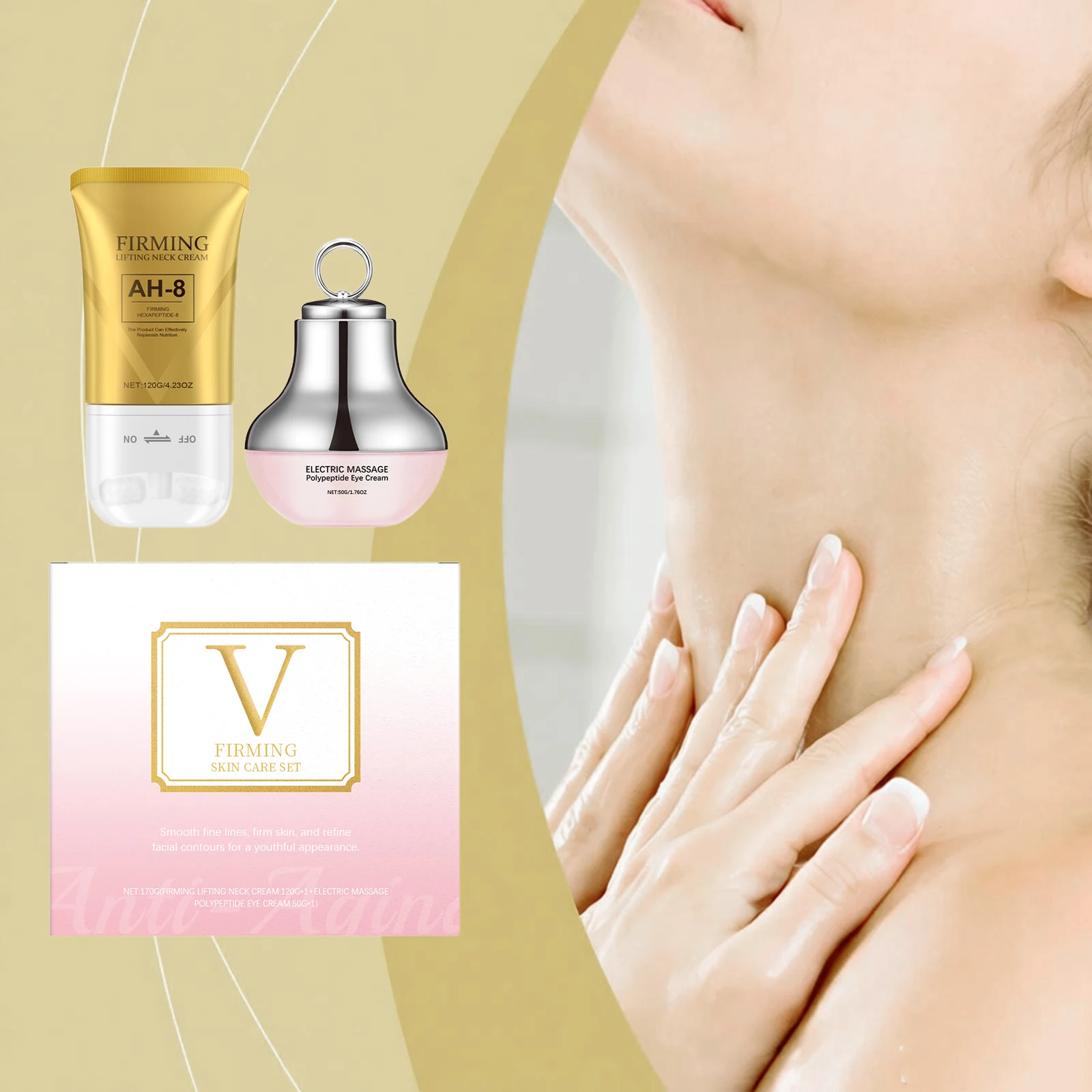 Anti-Aging Face Cream - Ah-8 Firming Neck Cream Smoothing Wrinkles