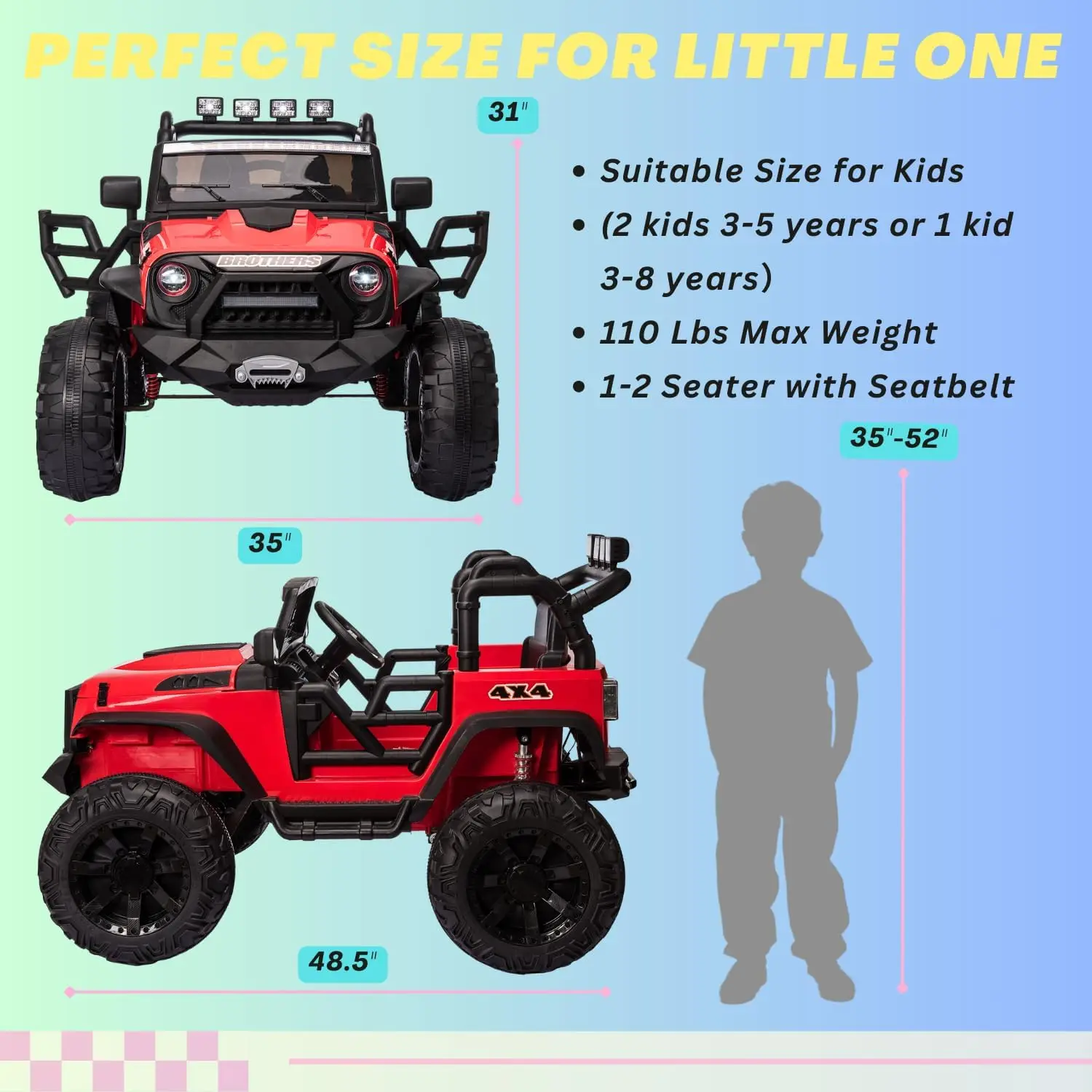 24V 2 ที่นั่งนั่งบนรถเด็กยานพาหนะไฟฟ้าพร้อมรีโมทคอนโทรล, 9Ah แบตเตอรี่ขับเคลื่อนรถยนต์ W/4x200W เครื่องยนต์ไฟฟ้าที่มีประสิทธิภาพ