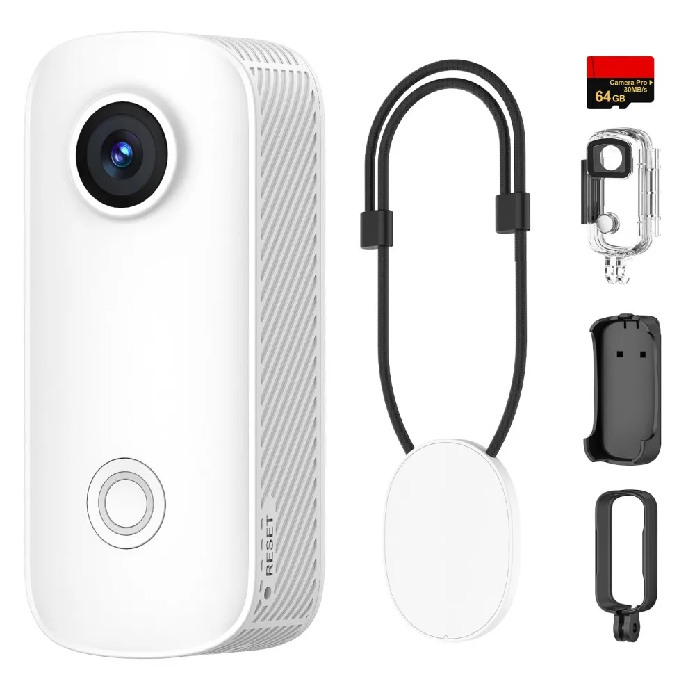 SJCAM C100 PRO 4K POV Camera with 64GB,.5H Power,Light-Weight with EIS stablization,Magnetic Wearable Pocket Camera
