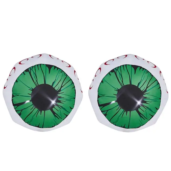 3FT Halloween Inflatable Eyeball with LED Lights, Green Glowing Eye Decor for Outdoor/Indoor Spooky Party, Weather-Resistant & E
