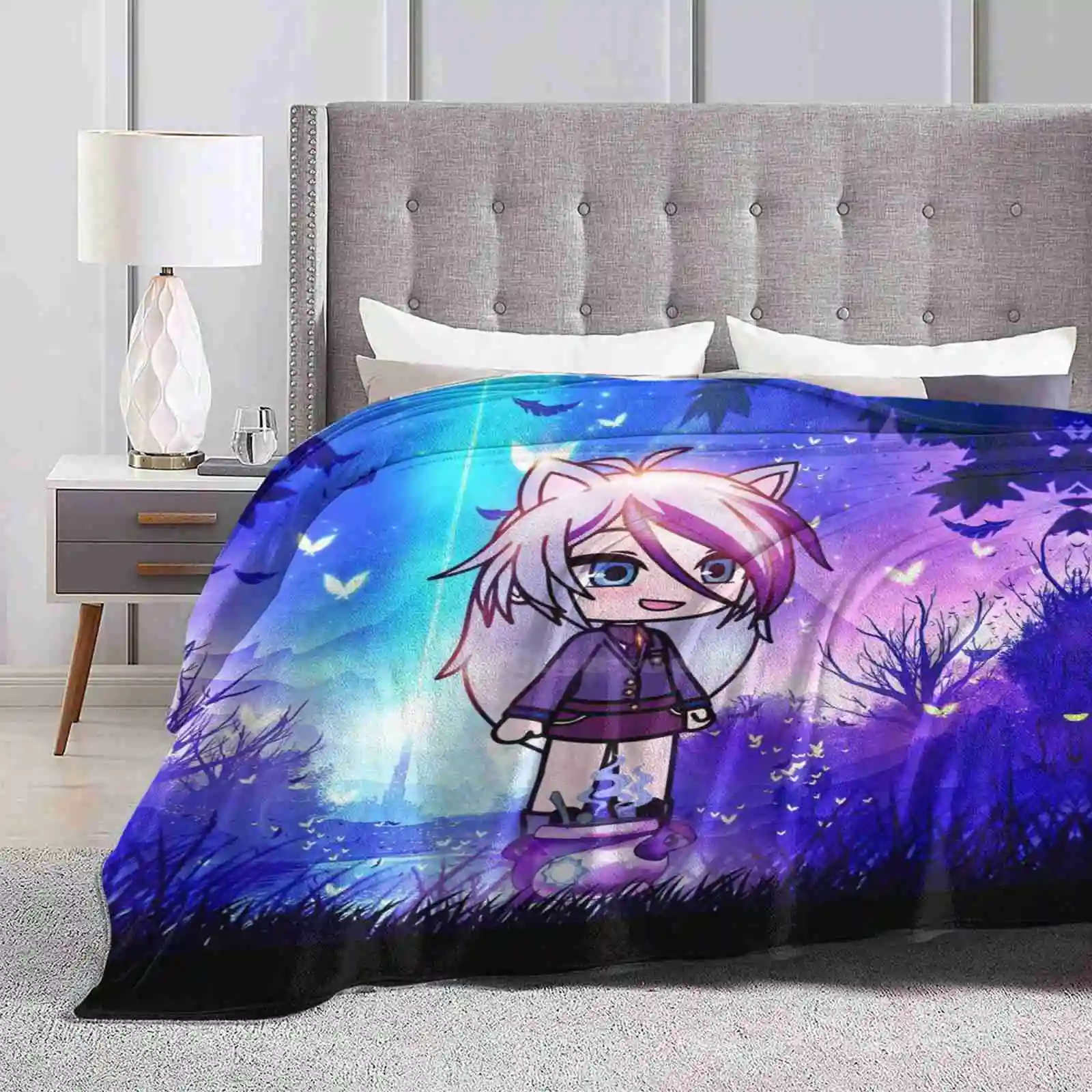 Gacha In The Magic Forest Latest Super Soft Warm Light Thin Blanket Gacha Life Studio Anime Chibi Kawaii Gamer Cartoon Roleplay