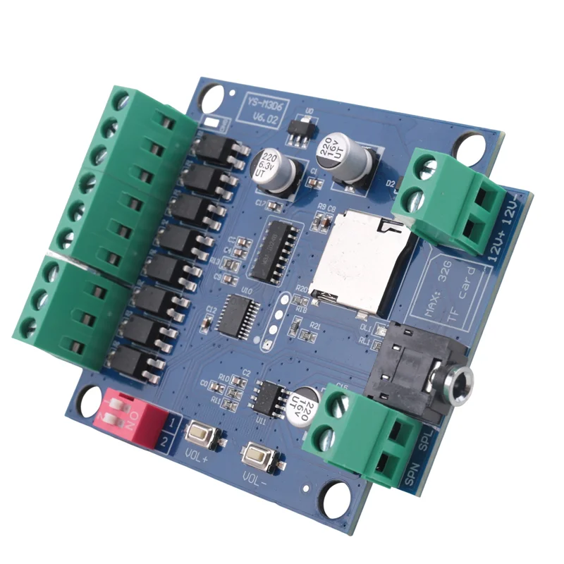 A93P MP3 Voice Playback Module Multi-Mode Amplifier With Alarm Prompt, Voice Broadcast, Multiple Trigger Mode Functions