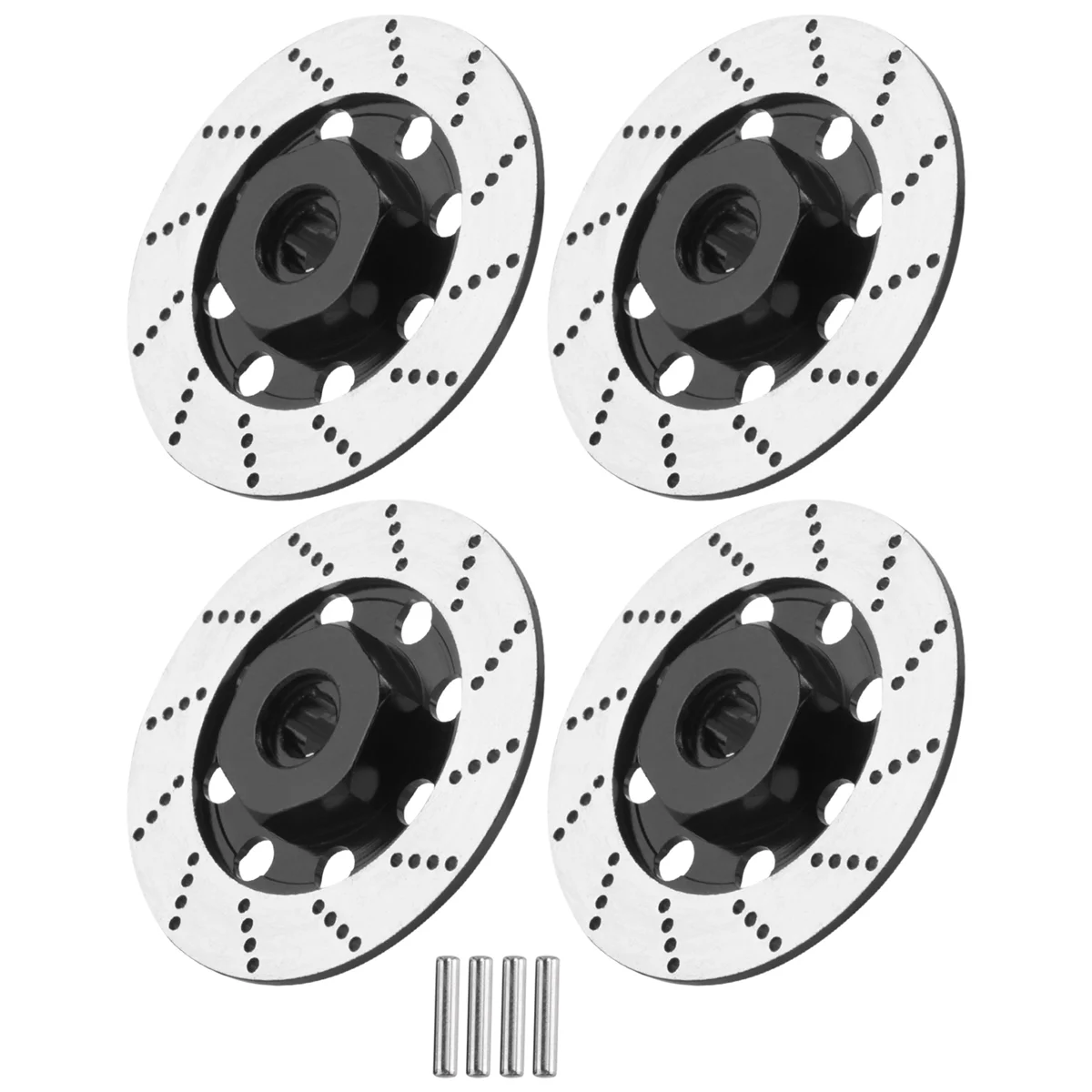 금속 브레이크 디스크 휠 림 박스 금속 육각 어댑터, 1/10 사쿠라 D4, 온로드 레이싱 RC 자동차 부품, BlackB87B, 12mm, 4 개