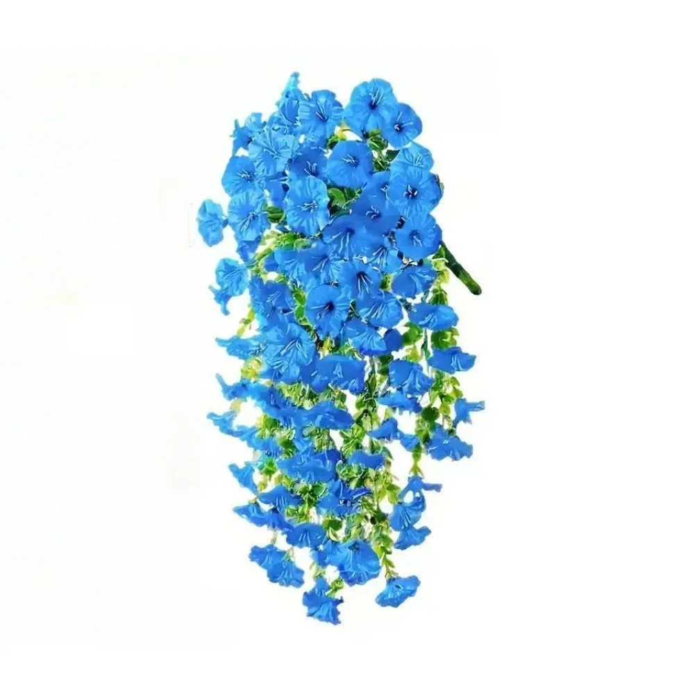 Kunstmatige Morning Glory bloemen, nep planten, hangende Morning Glory bloemen, buiten tuinen, bruiloft veranda decoratie, huis kamer decoratie