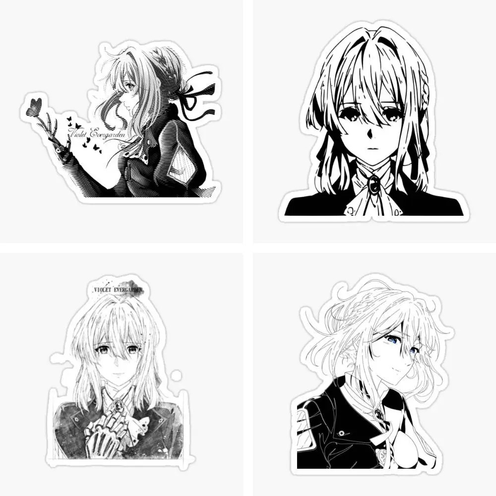 Violet Evergarden Anime Sticker Car Window Bumpers Die-cut Vinyl Stickers Decorative Accessories