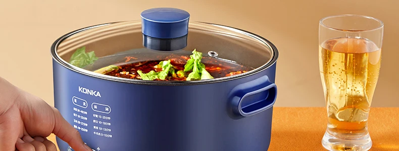 220V Large Capacity Electric Hot Pot Household All-in-One Multi-function Cooking Pot Frying Pan for Student Dormitory