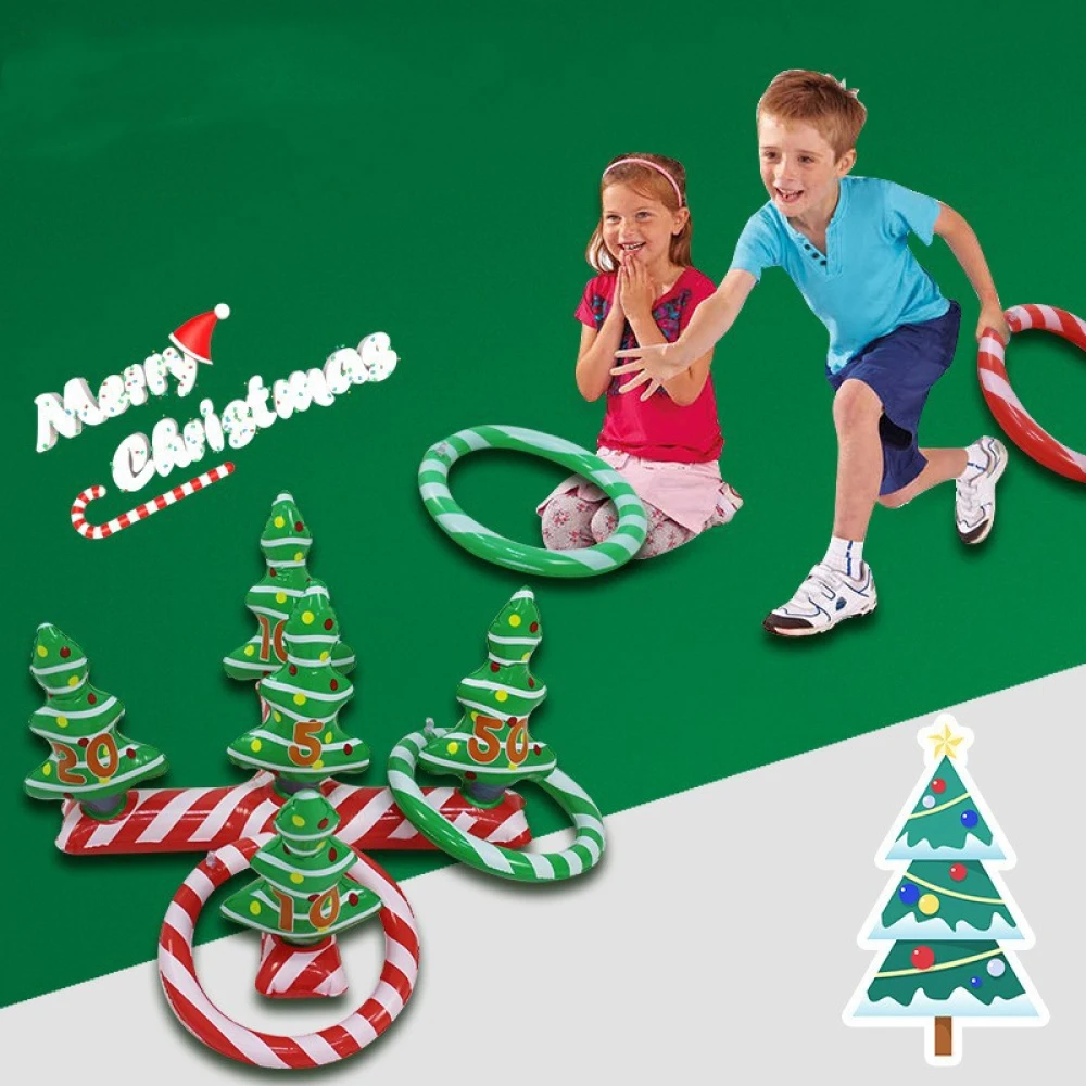Kids Outdoor Xmas Gifts - Albero di Natale Gonfiabile, Set Gioco