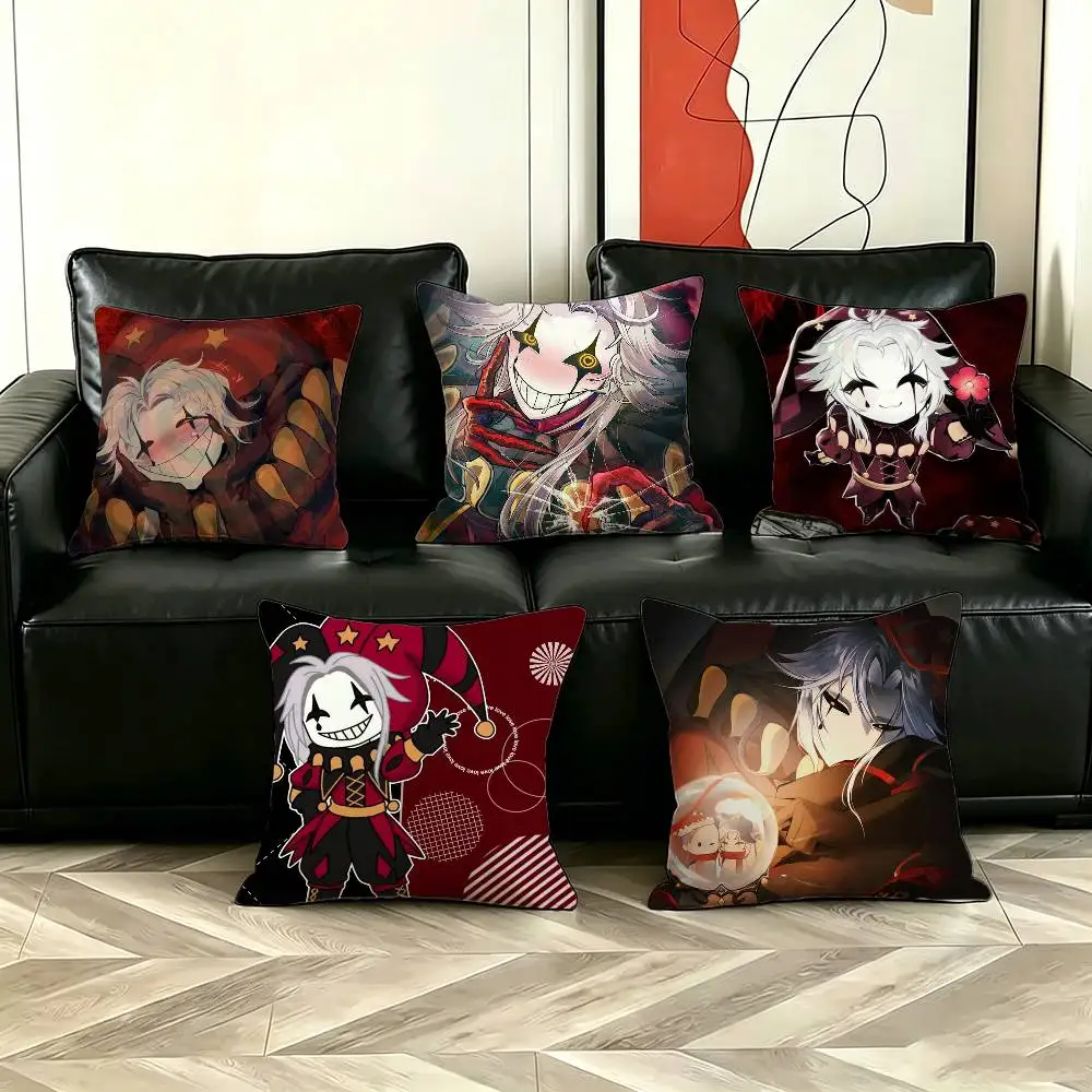 P-Pierrot T-The Freak CircusS Pillow Case Pattern Printed Pillowcase For Living Room Sofa Cushion Cover