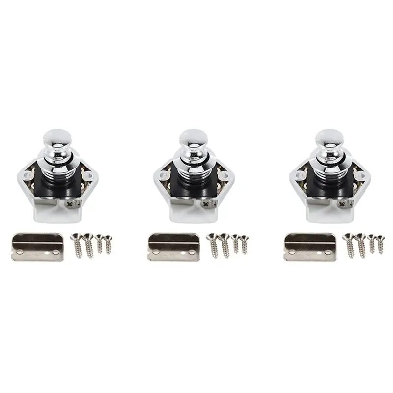 BMBY-30 Pcs Push Button Keyless Lock Latch Cupboard Caravan Lock For RV Drawer Cabinet Doors Thickness 15-27Mm