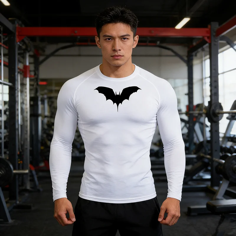 Camiseta masculina correndo esporte t camisa de compressão fitness topos t secagem rápida treinamento ginásio esporte correndo camisas camisa