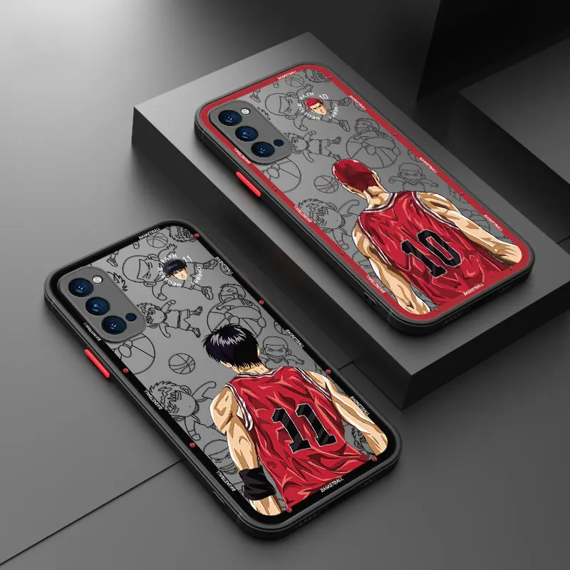 Slam Dunk Anime Translucent Phone Case For OPPO A57 A58 A74 A78 A94 4G A55 A98 5G A15 A16 A17 A31 A36 A38 A52 A59 A53 A93 2020