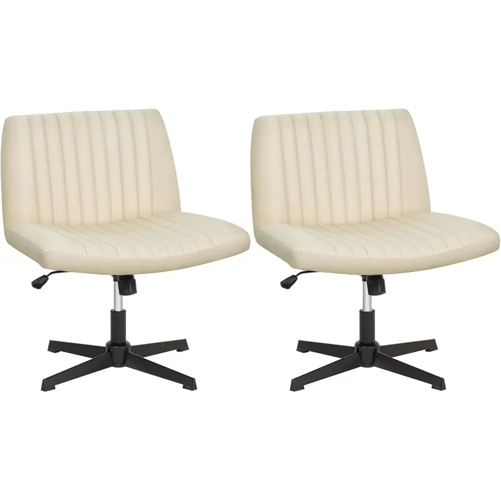 

Criss Cross Chair,Arml Cross Legged Office Chair,Wide Comfty Desk Chair With No Wheels Modern Height Adjustable,Swivel Fabric