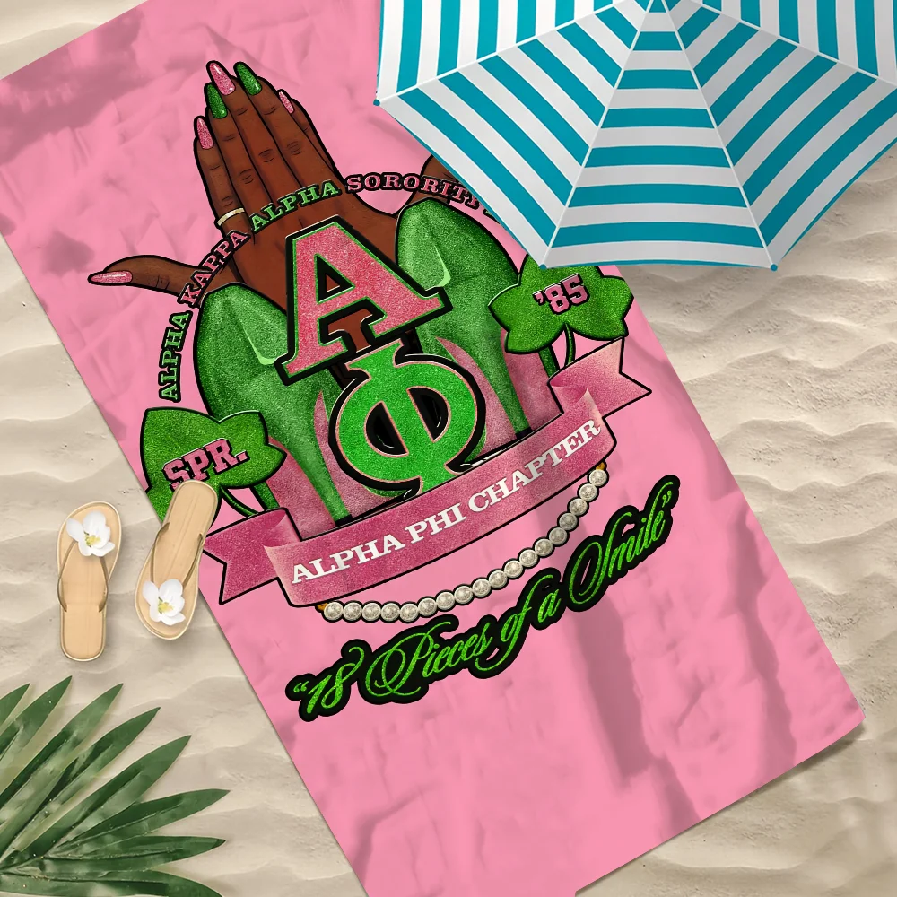 A-alpha-a K-kap-pa A-alpha toalla playa toallas de piscina suaves de secado rápido regalo para viajes gimnasio ducha deportes de acampada