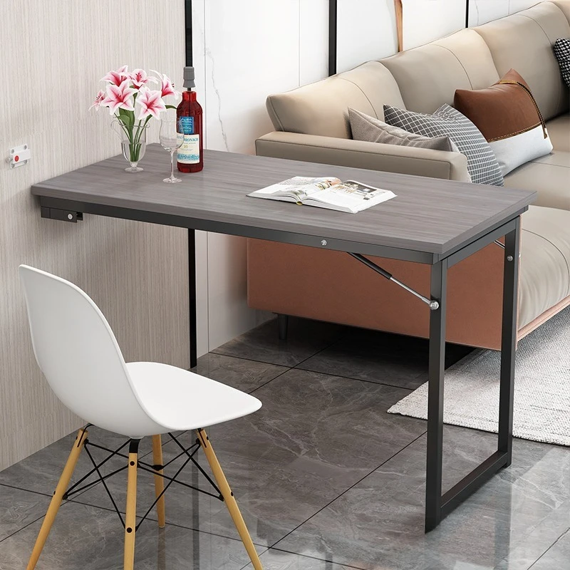 

Folding Table Dining Household Small Apartment Wall-mounted Table with Wall Table Kitchen Console Invisible Wall