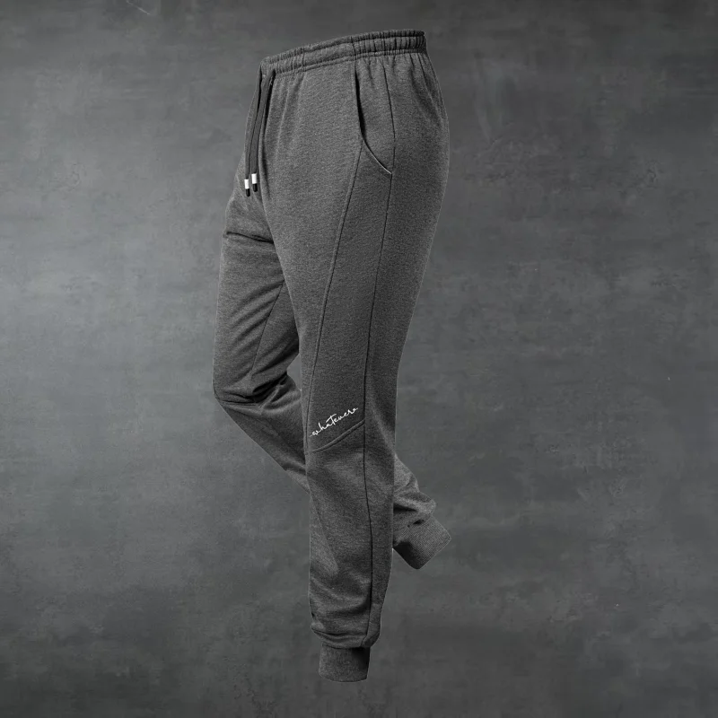 بنطال رياضي للخريف والشتاء للرجال بنطال كاجوال عصري برباط عالي الخصر وطبعة حروف