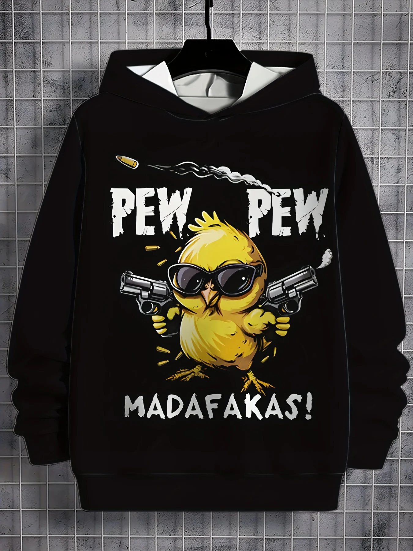 Cartoon Bird 3D Hooded Men's Sweatshirt