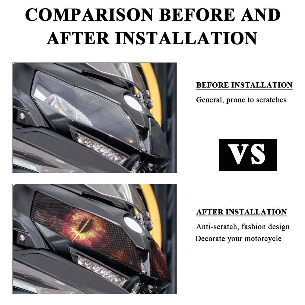 For Benelli TRK 502X 502 TRK502X TRK502 2016-2023 2024 2025 Motorcycle Headlight Stickers Motorbike Headlamp Decals Accessories