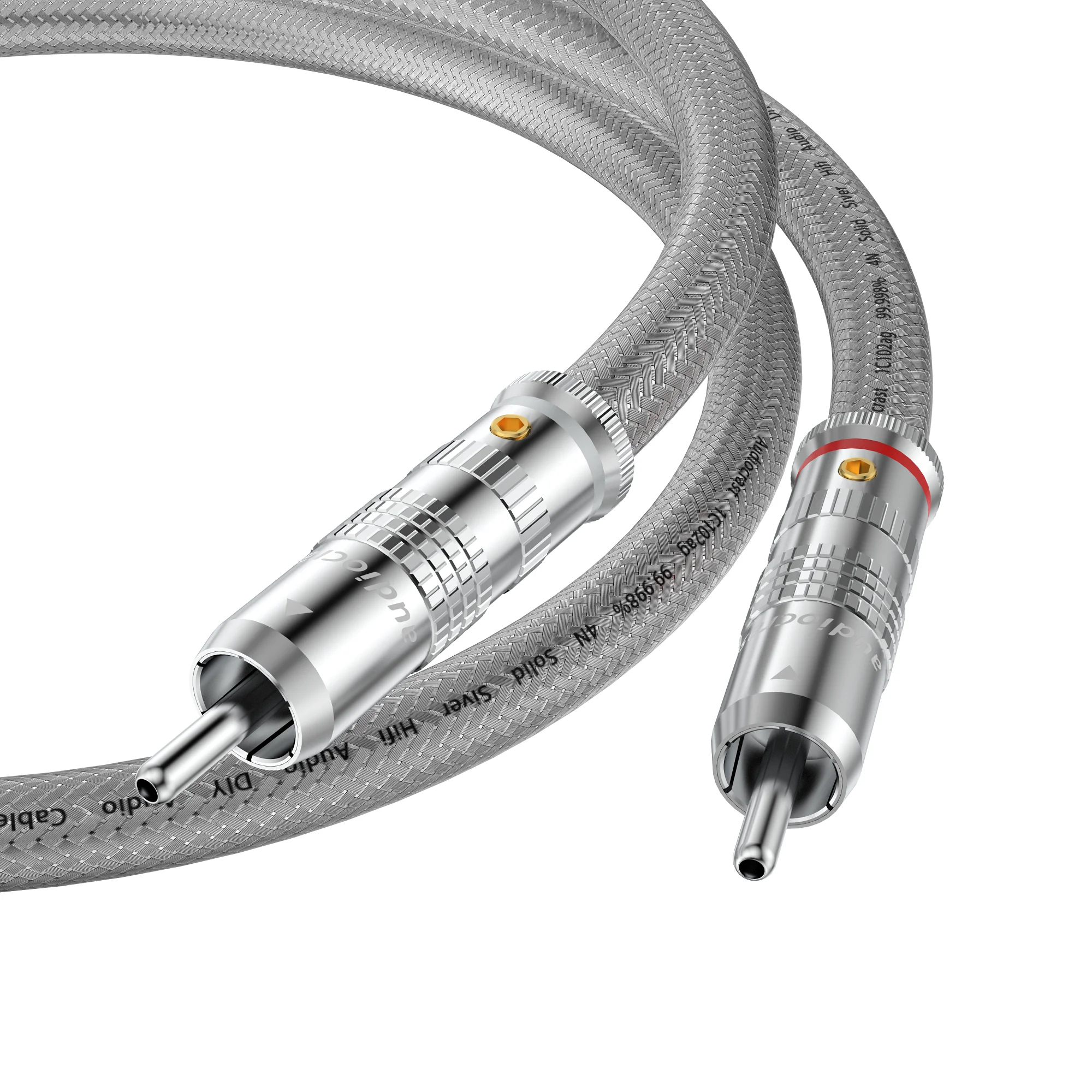 

Audiocrast 99,998% чистый серебряный кабель RCA Hi-Fi аудио соединительный твердый PSS сердечник из чистого серебра посеребренный штекер