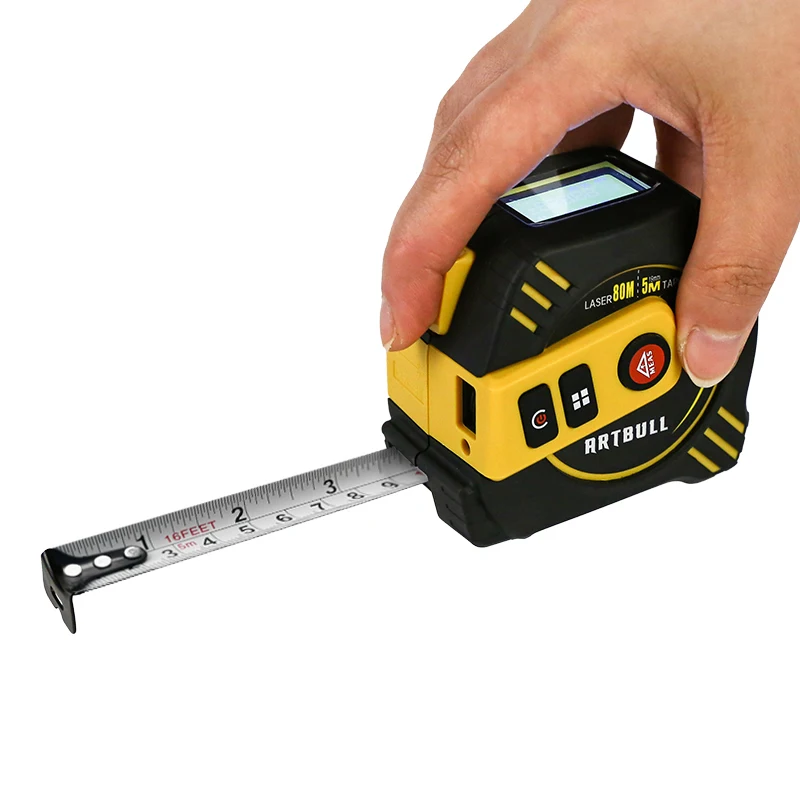 3in1 Multifunction Laser Tape Rangefinder 40m With 5m Tape With Backlight Laser Distance Measure Rechargeable