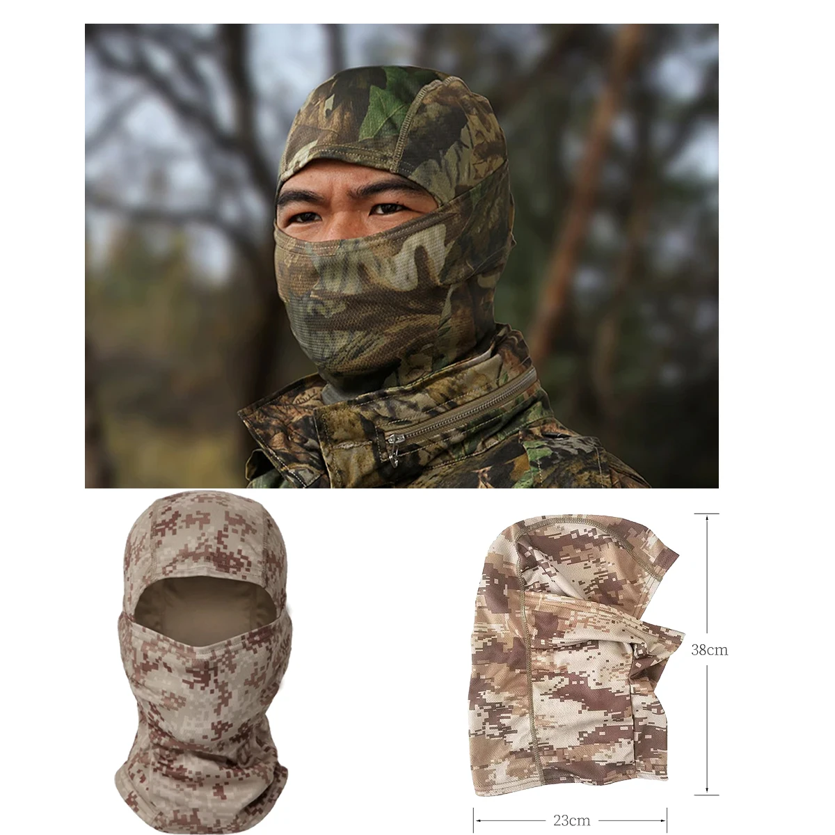 Tactical Multicam Bandana Neck Gaiter Camouflage Balaclava Full Face Dust Mask Wargame CP  Hat Hunting Cycling