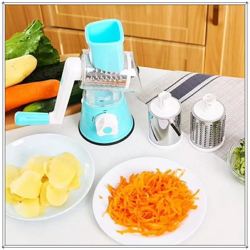 Multi Functional Hand Cranked Vegetable Cutter Household Kitchen Manual Vegetable Machine Slicer Slicer Drum Type Vegetable