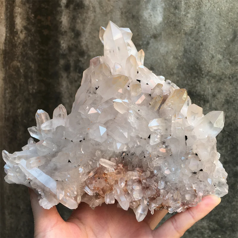 1500g Larger Real Natural Madagascar Crystal Quartz With Mica Cluster Specimen Energy Spiritual Reiki Healing Room Decor Stones