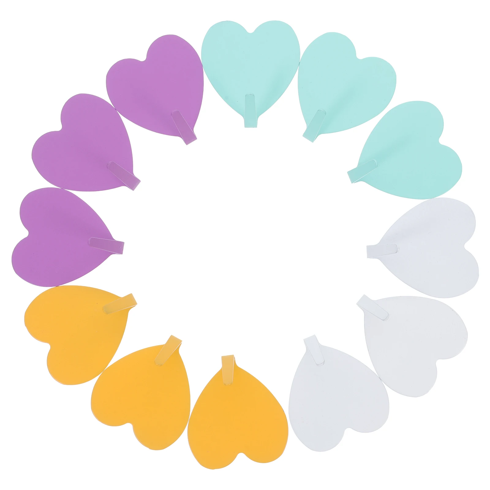 

12 Pcs Heart Shaped Hooks Heavy Duty Adhesive Wall Mounted Coat Hangers for Bathroom Bedroom Kitchen Strong Metal Rust