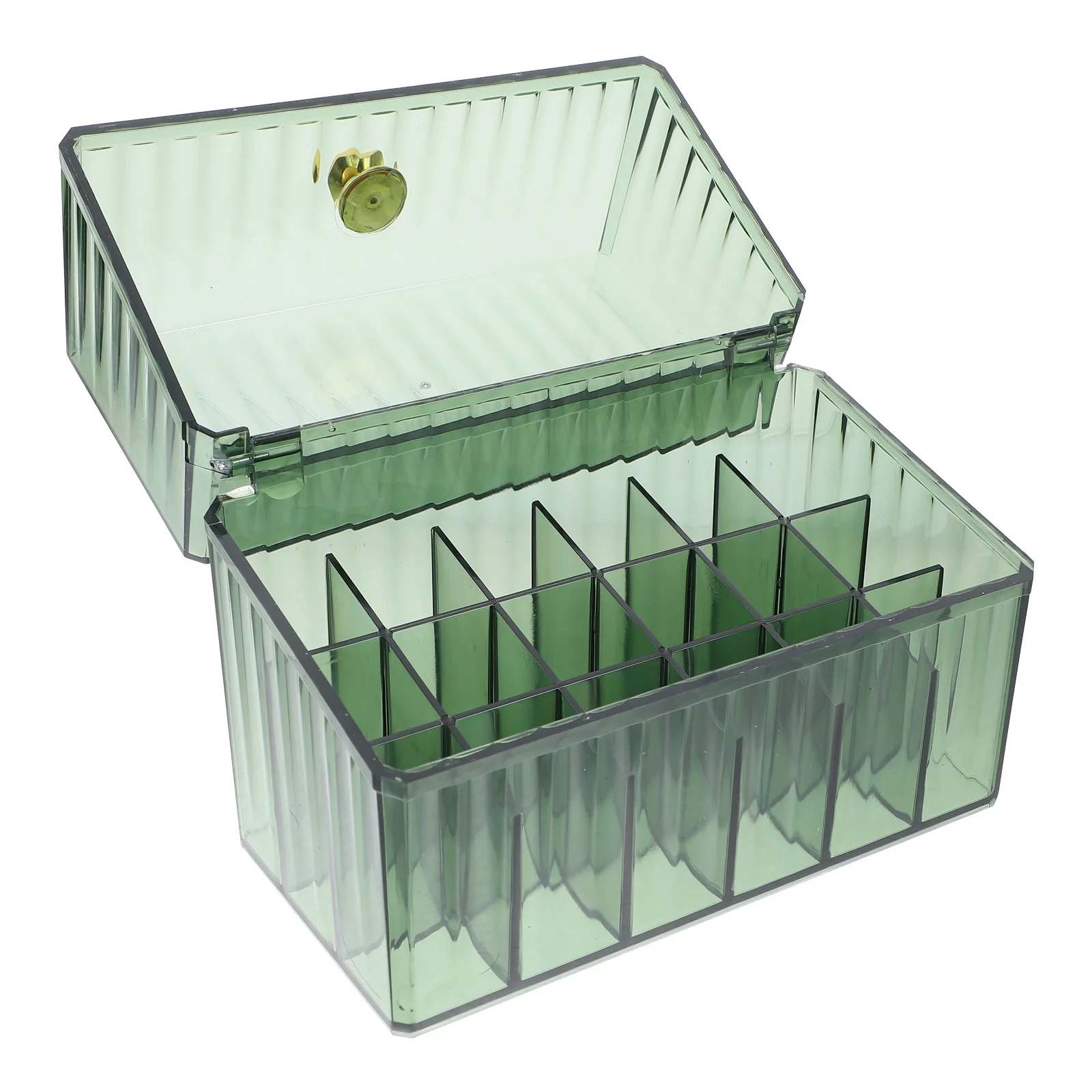 

Transparent Lipstick Holder Green Acrylic Organizer Desktop Storage Box Bedroom Accessories Durability Decorative