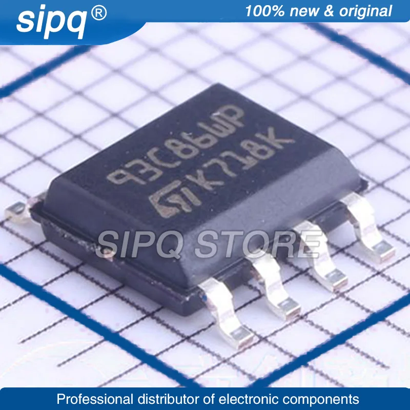 10PCS/LOT M93C86-WMN6TP M93C86 93C86WP 16KBIT SPI SOIC-8 EEPROM Brand New and Original In Stock Authentic Product