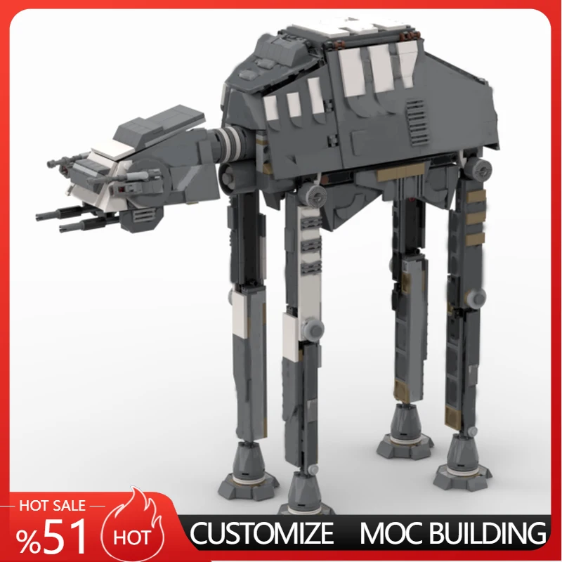 

Набор для сборки 1009 деталей Star Battle 75374: Модульный конструктор Sci-Fi All-Terrain Combat Walker MOC, игрушка для мальчиков, подарок на Рождество