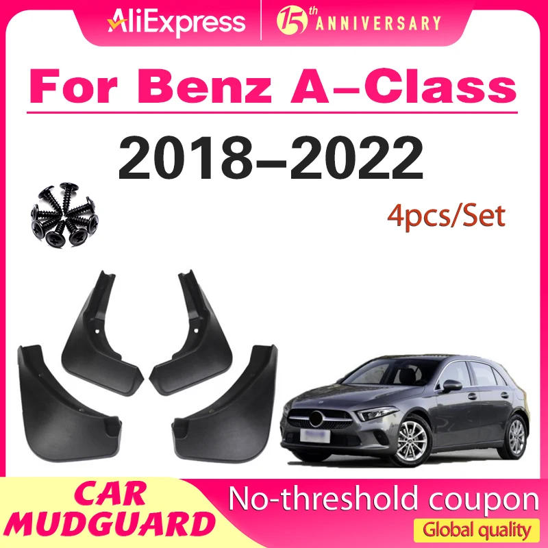 

Mudguard for Mercedes Benz A Class Hatchback W177 2018 - 2022 2019 2020 2021 Mudflaps Splash Guards Mudguards
