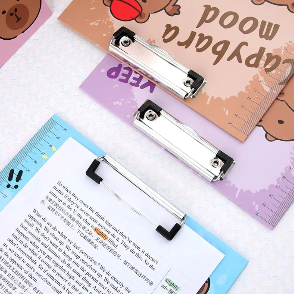 With Low Profile Gold Clip Capybara Writing Pad Paper Organizer Cartoon A4 File Folder Board Clamp Document Folder Kawaii