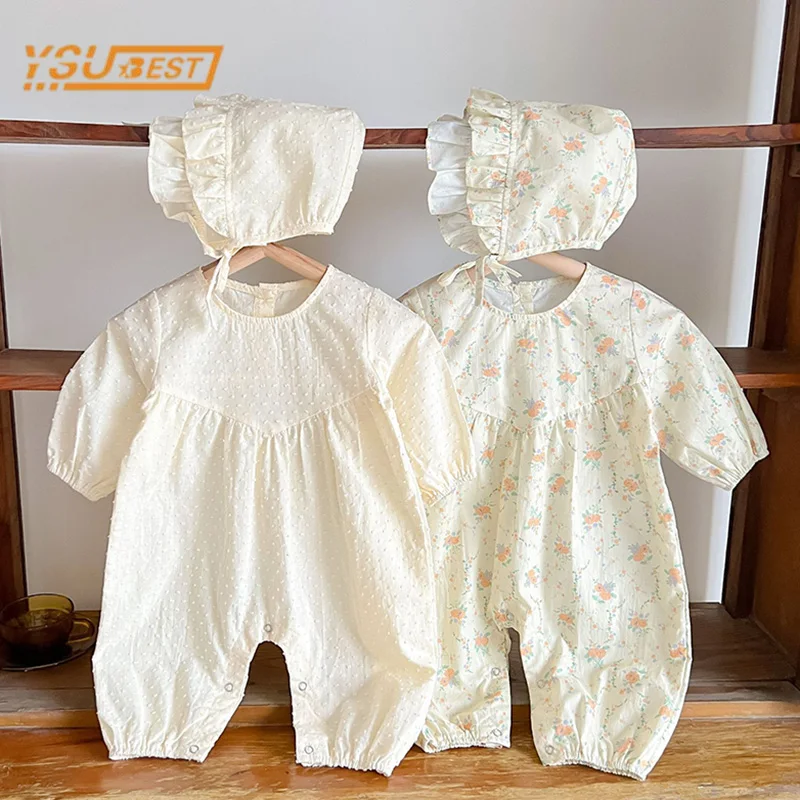 

Infant Baby Girls Romper Long Sleeves Jumpsuit Spring Autumn Kids Baby Girls Sweet Printing Princess Romper Clothes 0-3Yrs