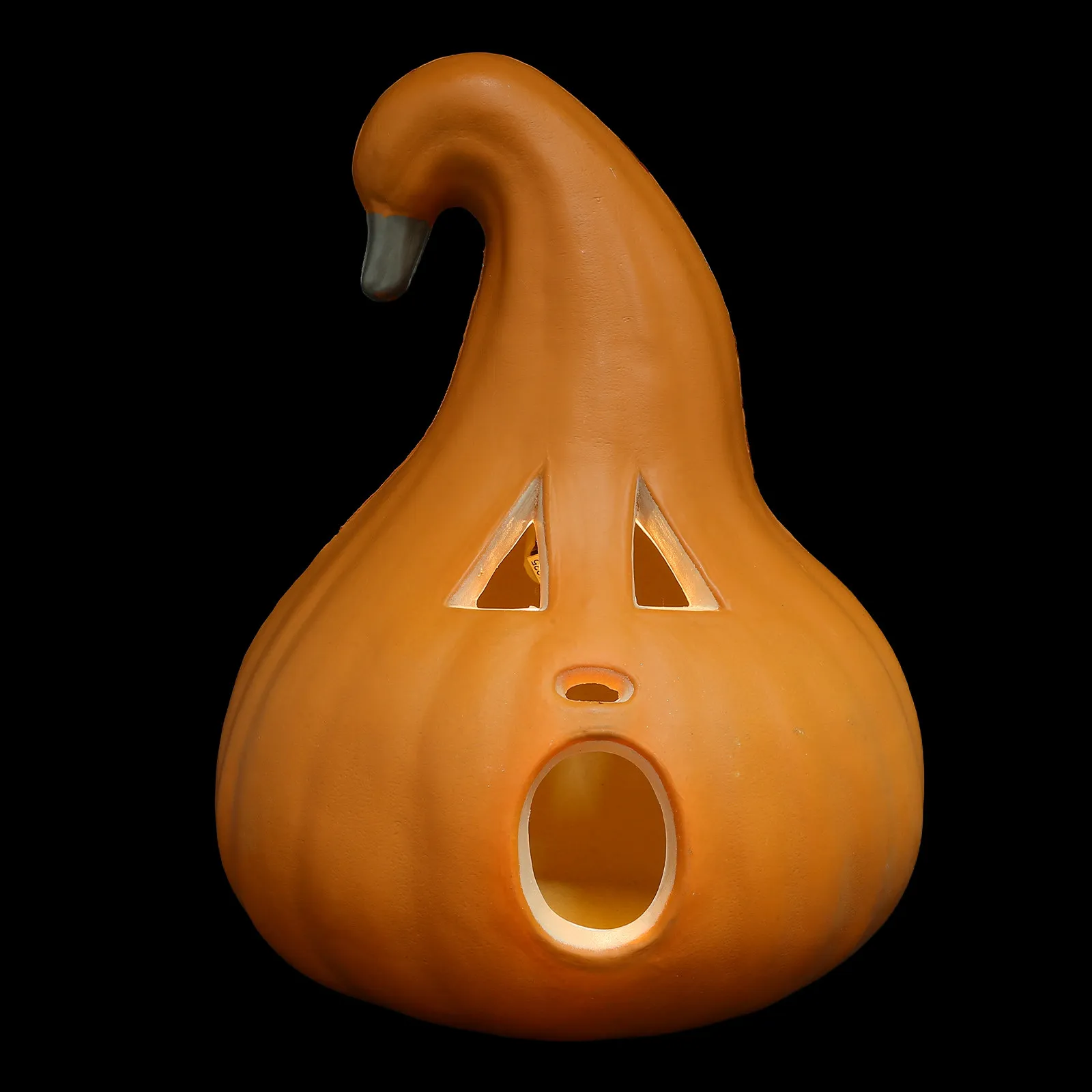 Halloween Pumpkin Lantern Glowing LED Light Up Jack O Lantern Decor Plastic Pumpkin Night Light for Table Shelf Outdoor Festive