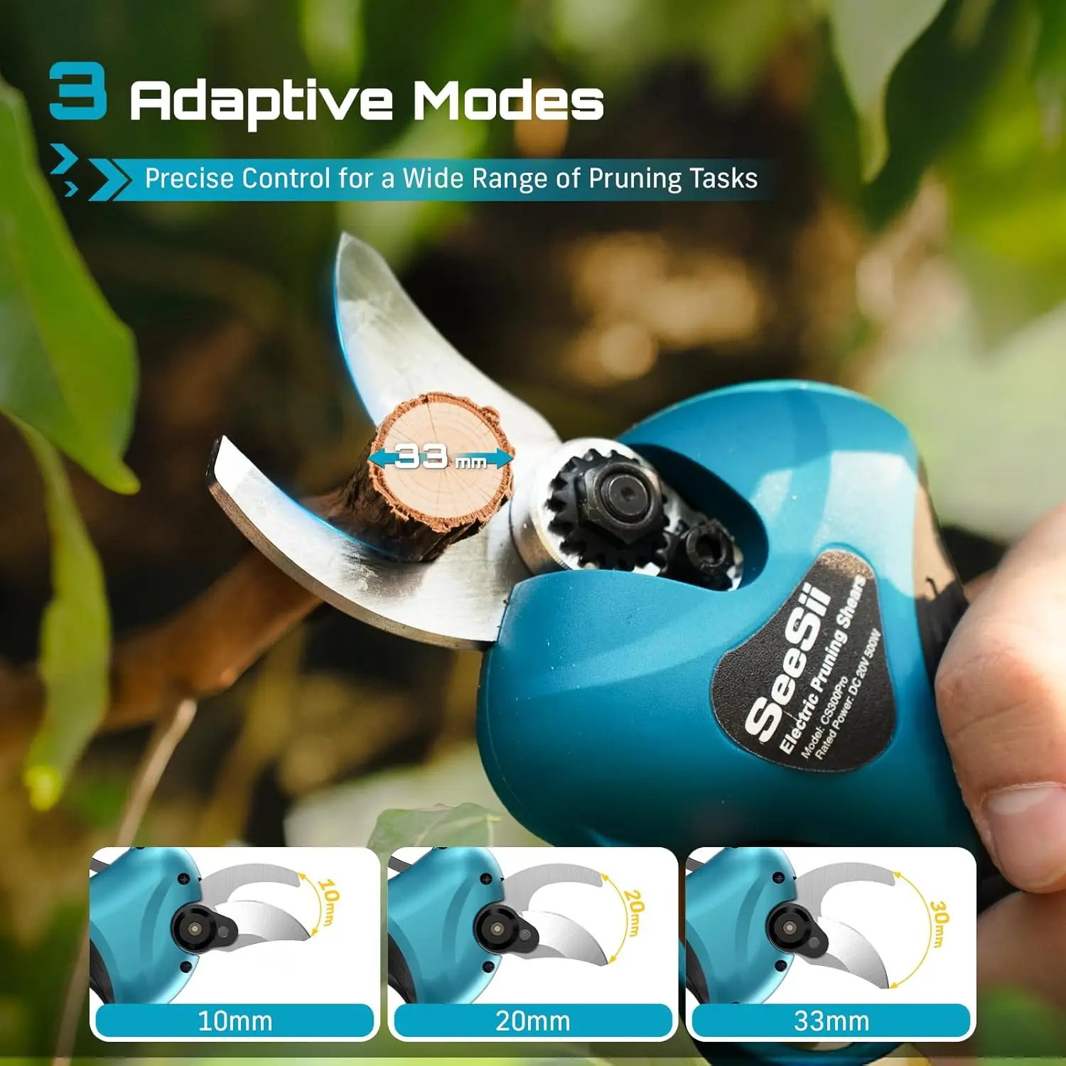Seesii فرش 6 "منشار كهربائي و33 مللي متر مقصات التقليم اللاسلكي كومبو لقطع الخشب/فرع التشذيب أدوات البستنة لماكيتا #4